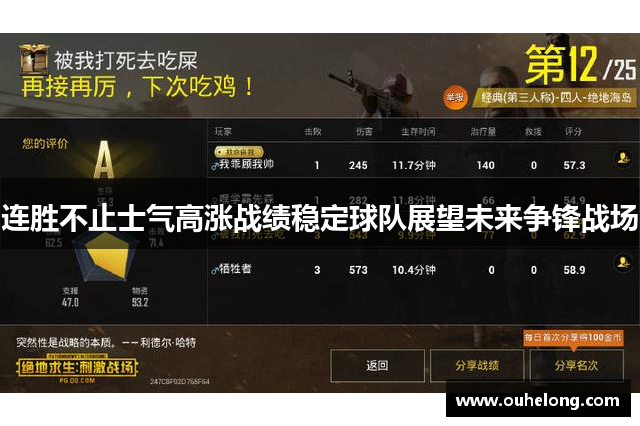 连胜不止士气高涨战绩稳定球队展望未来争锋战场